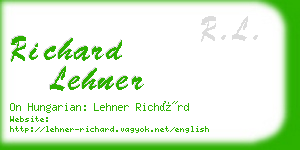 richard lehner business card